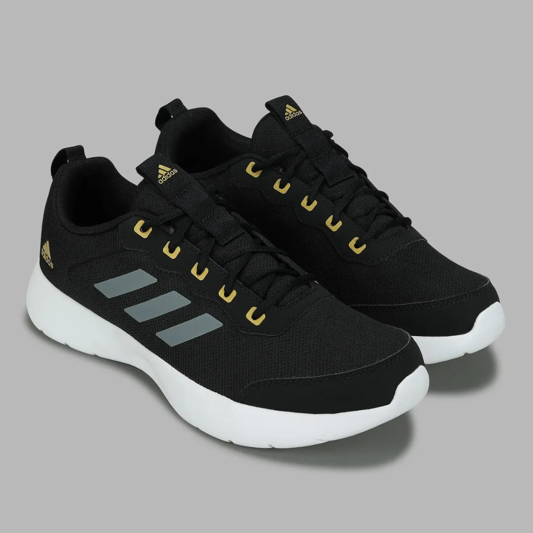ADIDAS Jauntza M Running Shoes for Men in black, lightweight breathable running shoes with comfortable cushioning and durable rubber outsole.